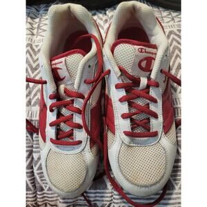 Champion Walking ~ Running Shoes Sneakers White Red Vintage size 7.5